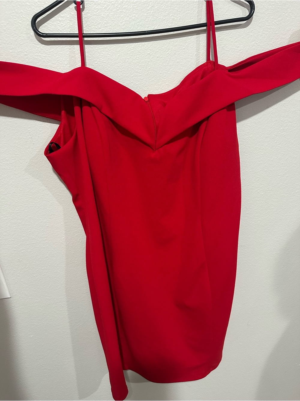 Red Off-Shoulder Cocktail Dress